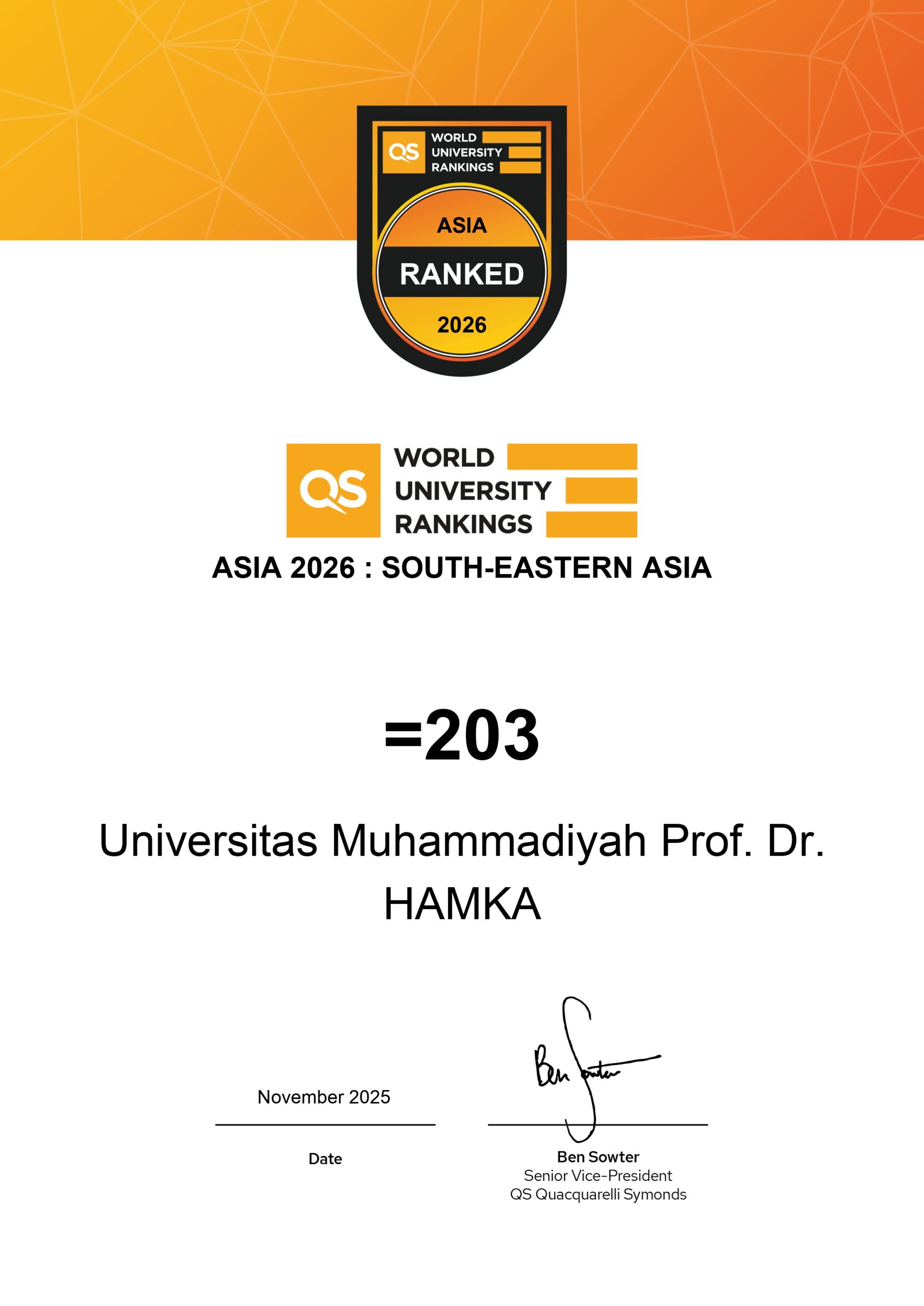 QS South-Eastern Asia University Rankings 2026